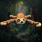 Hanging Sloth 3D Printed Model - Posable Flexi Figure - Sloth Lover Gift