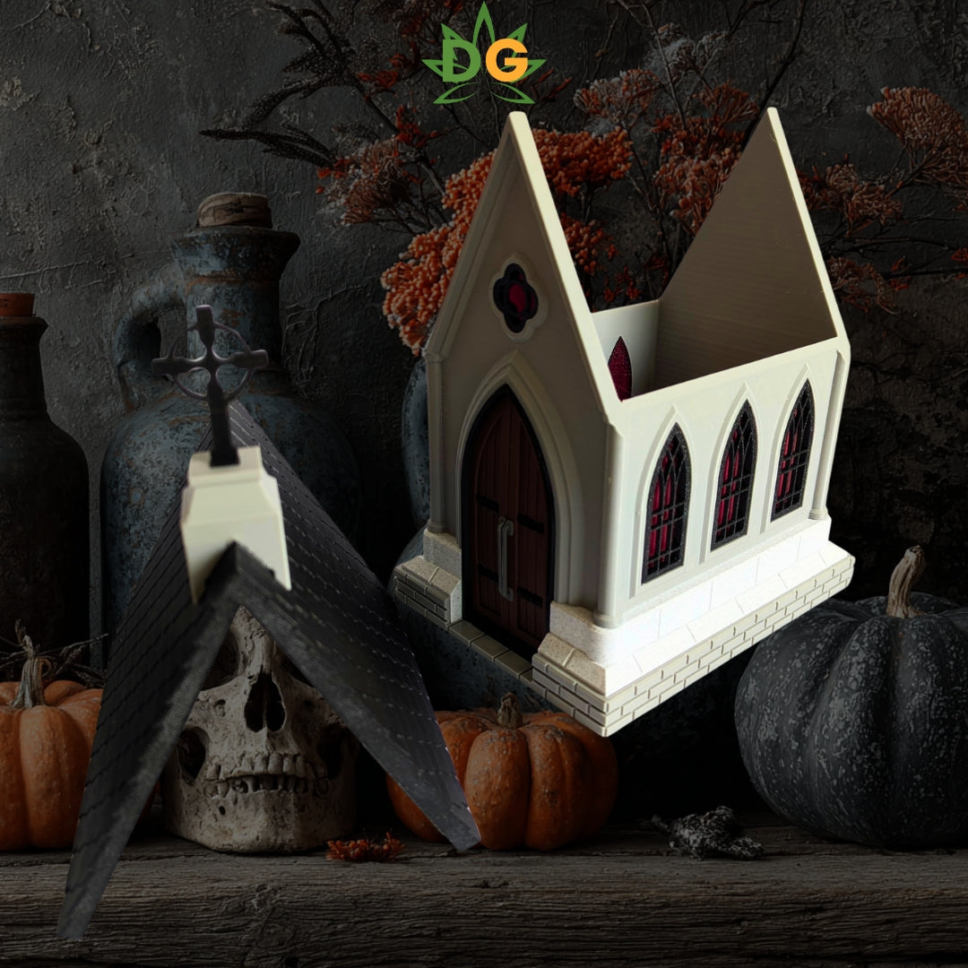 Multi-Purpose Gothic Chapel | Candy Jar | Spooky Decor