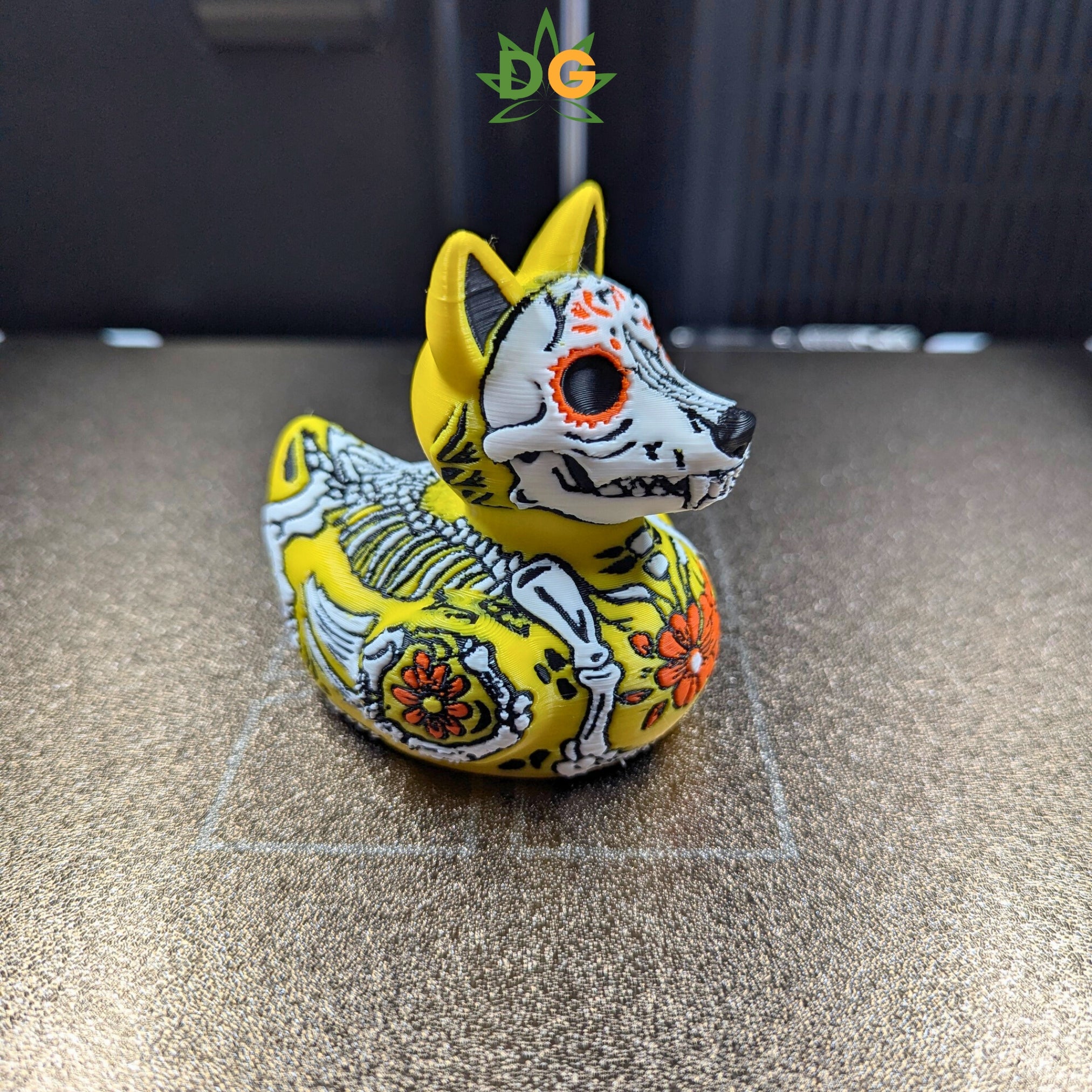 Day of the Dead Wolf Duck | Sugar Skull Jeep Accessory