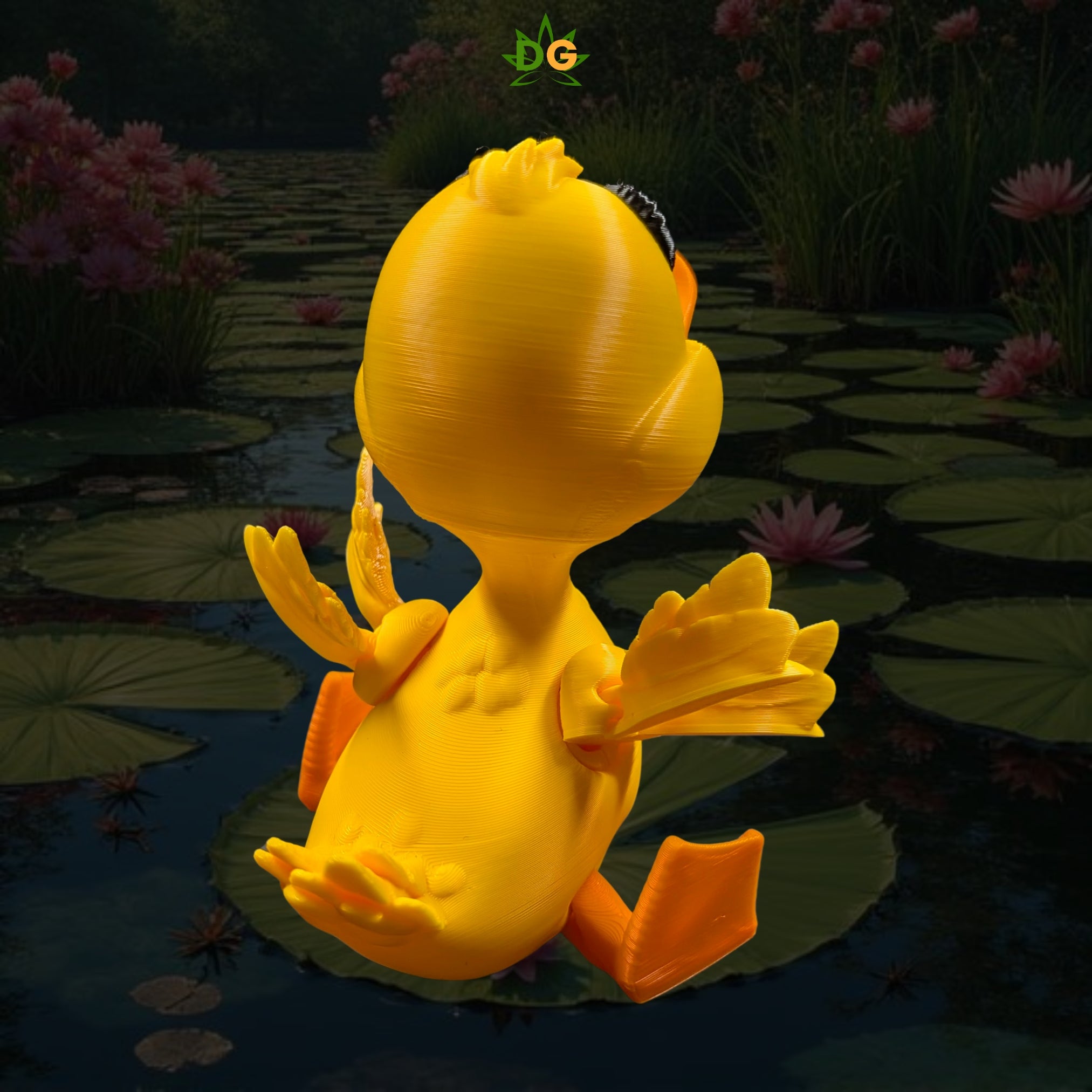 Articulated Flexi Duck Fidget Desk Pet 3D Printed