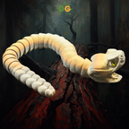 Articulated Rattlesnake 3D Printed Flexi with Realistic Glass Eyes