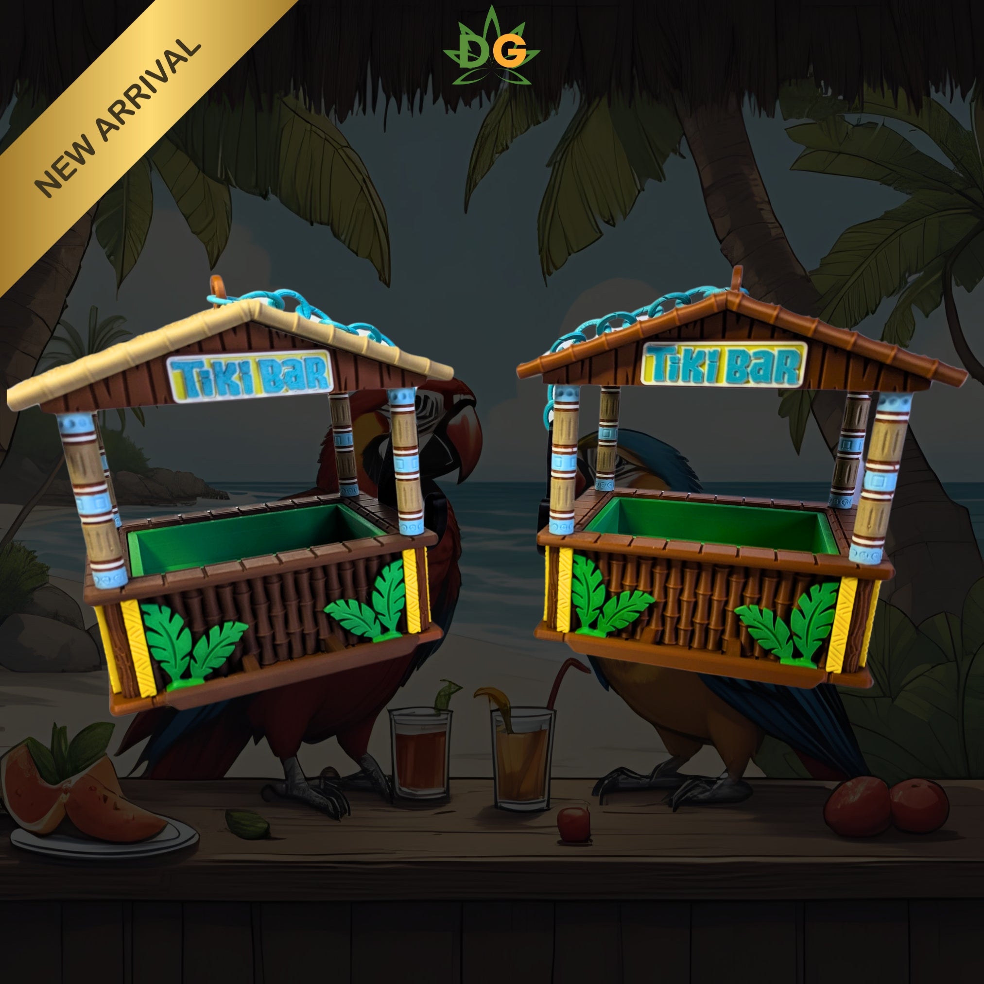 Tropical Oasis Bird Feeder - Miniature Tiki Bar for Your Garden