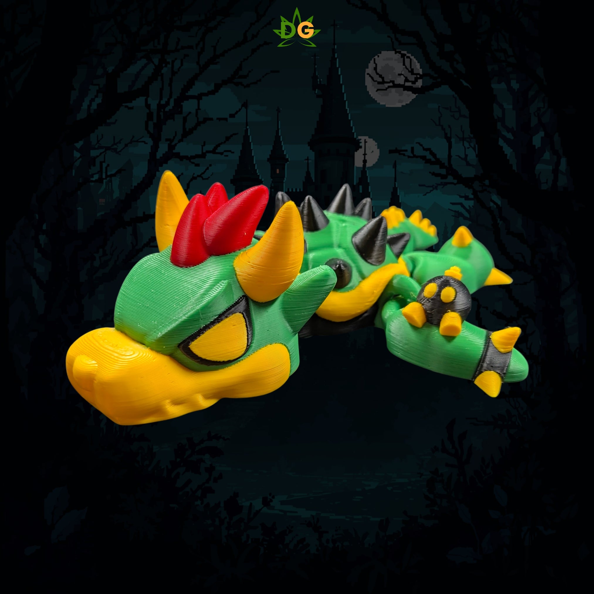 Retro Gaming Dragon Turtle Flexi Desk Pet 3D Printed