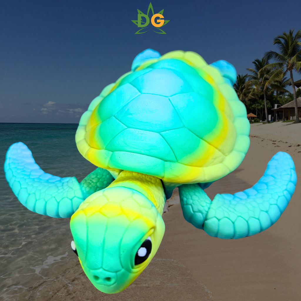 Articulated Sea Turtle Flexi - 3D Printed Ocean Animal Figure