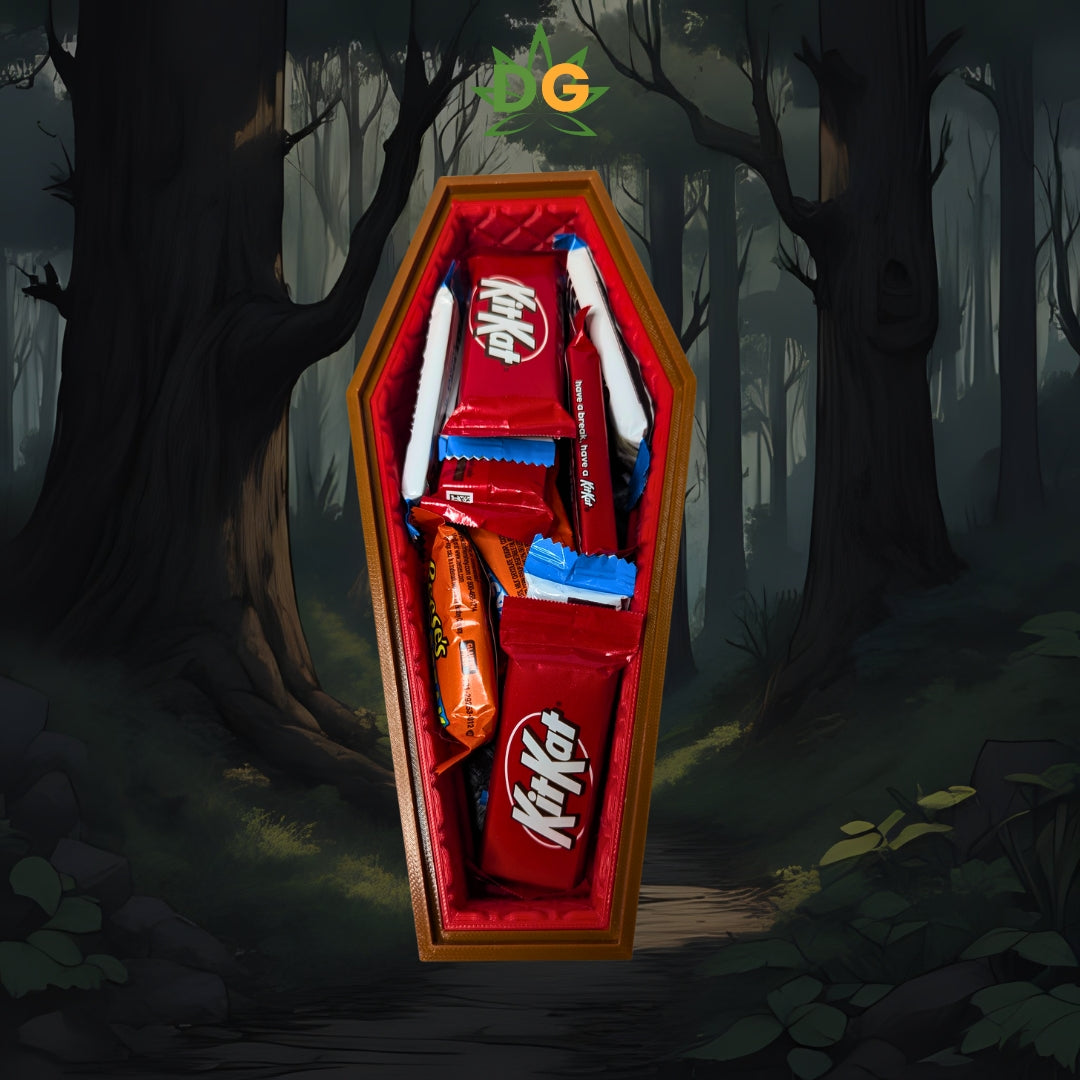 Spooky 3D Printed Coffin Box - Versatile Halloween Decor & Candy Holder