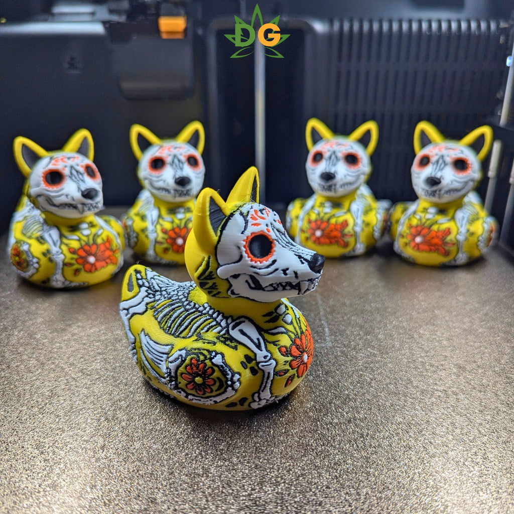 Day of the Dead Wolf Duck | Sugar Skull Jeep Accessory