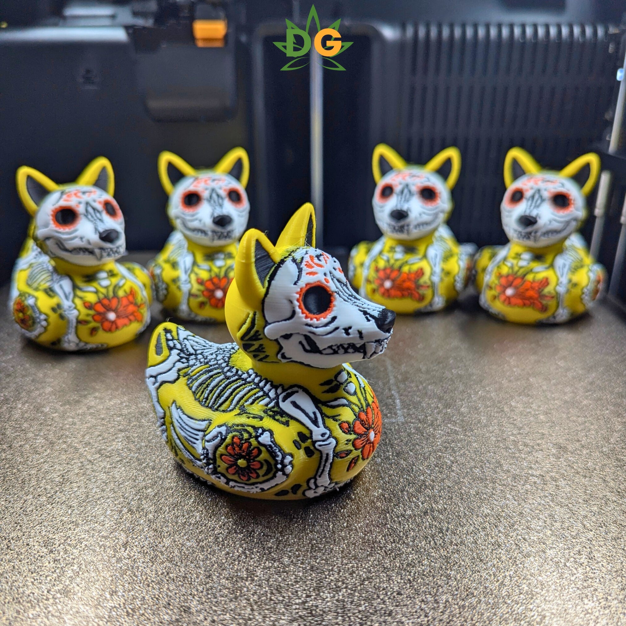 Day of the Dead Wolf Duck | Sugar Skull Jeep Accessory