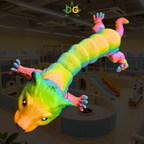 Rainbow Rush Articulated Ferret – 3D Printed Flexi Collectible