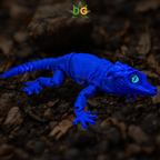 Articulated Gargoyle Gecko – 3D Printed Realistic Reptile with Glass Eyes