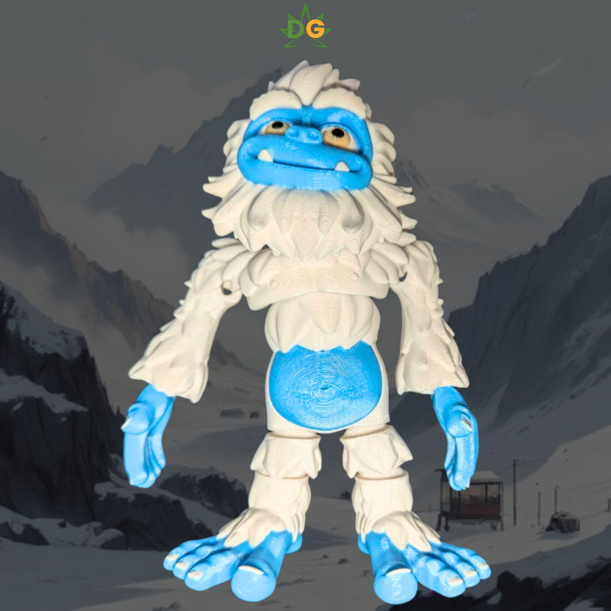 Articulated Friendly Sasquatch & Snow Yeti - 3D Printed Flexi