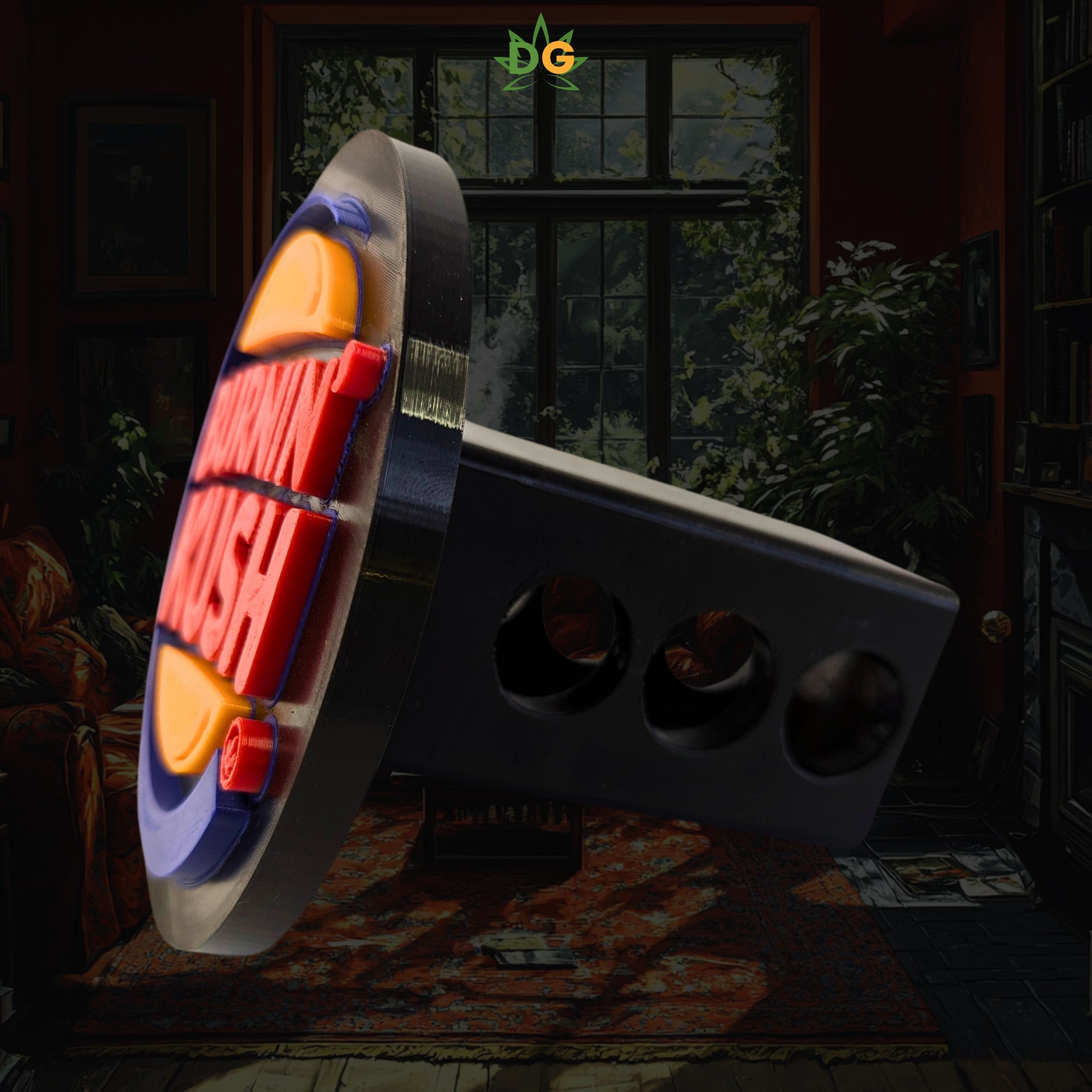 "Burnin' Kush" Trailer Hitch Plug | Premium PETG UV-Resistant Statement Piece