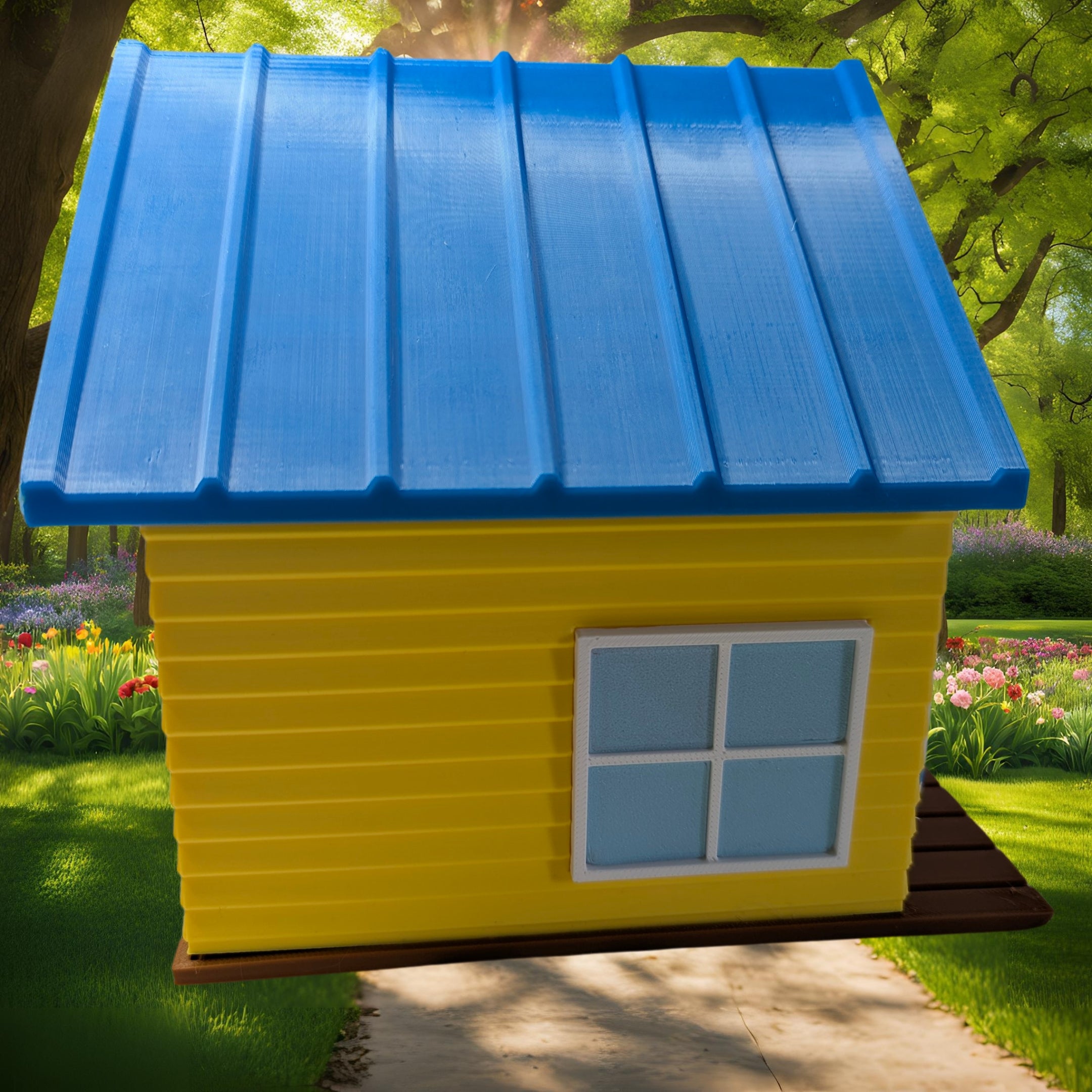 Miniature Surf Shop Birdhouse with Surfboards, Unique Beach Decor, Cottage Garden Art, Fun Gift for Sunbathers & Bird Lovers