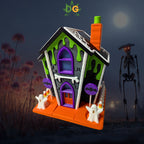 Halloween Delight Gingerbread Style House | Spooky season | Gift idea | Tea Light | Candy Jar | Ghostly vibes!