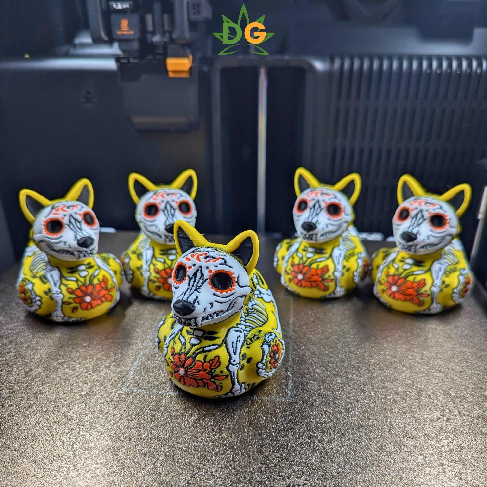 Day of the Dead Wolf Duck | Sugar Skull Jeep Accessory