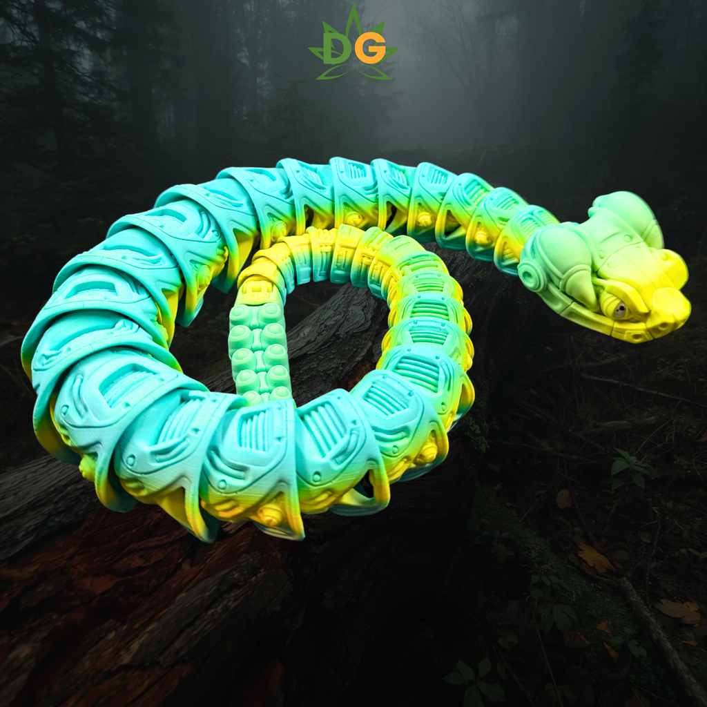 Color Shift Rattlesnake Flexi - Teal to Yellow to Green