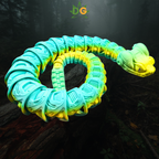 Color Shift Rattlesnake Flexi - Teal to Yellow to Green