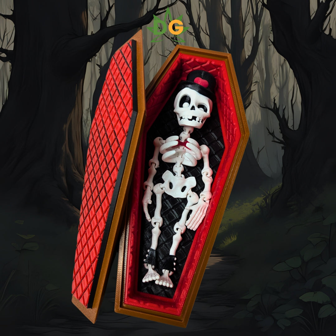 Spooky 3D Printed Coffin Box - Versatile Halloween Decor & Candy Holder