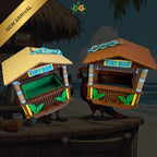 Tropical Oasis Bird Feeder - Miniature Tiki Bar for Your Garden