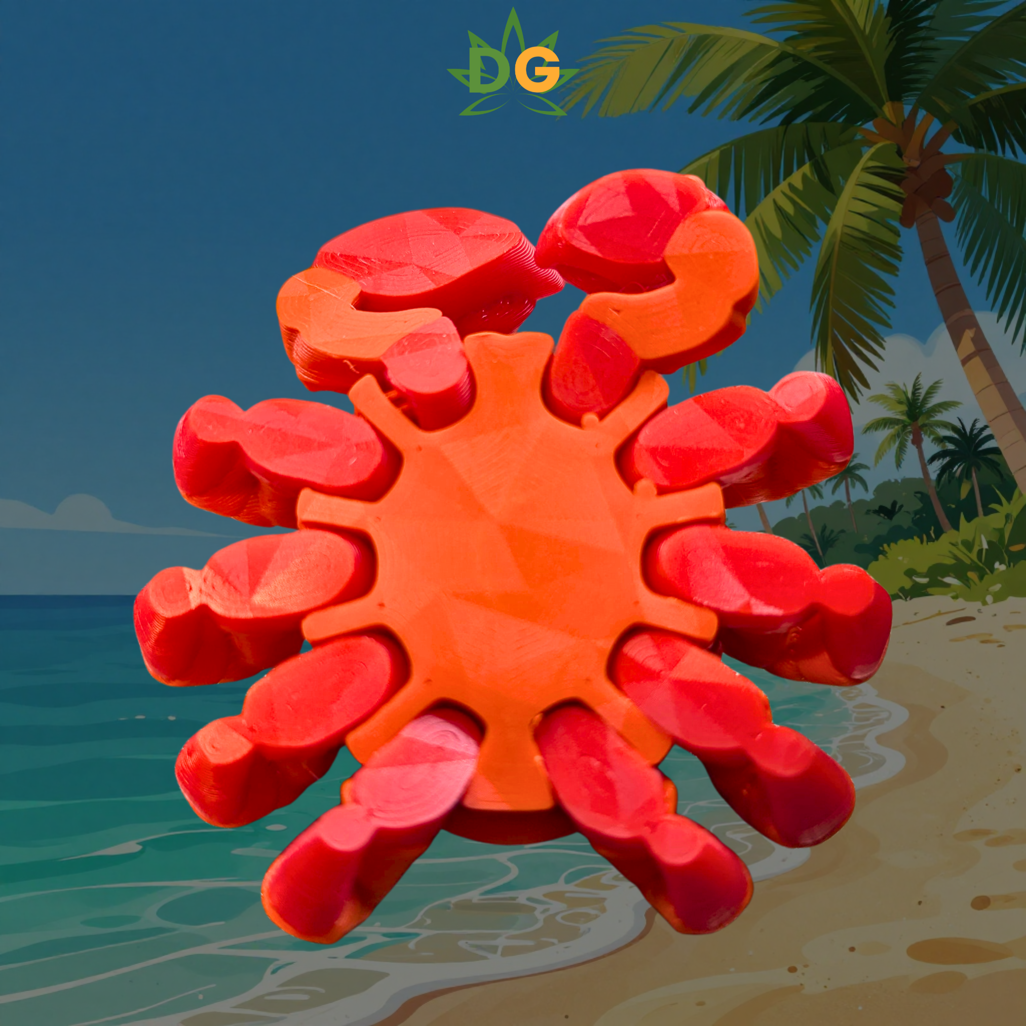 Mini Flexi Crab 3D Print | Cute Articulated Pocket Companion