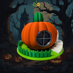 Halloween Pumpkin Fairy Tea Light House | Spooky Vibes | Cute & detailed | Seasonal Decor