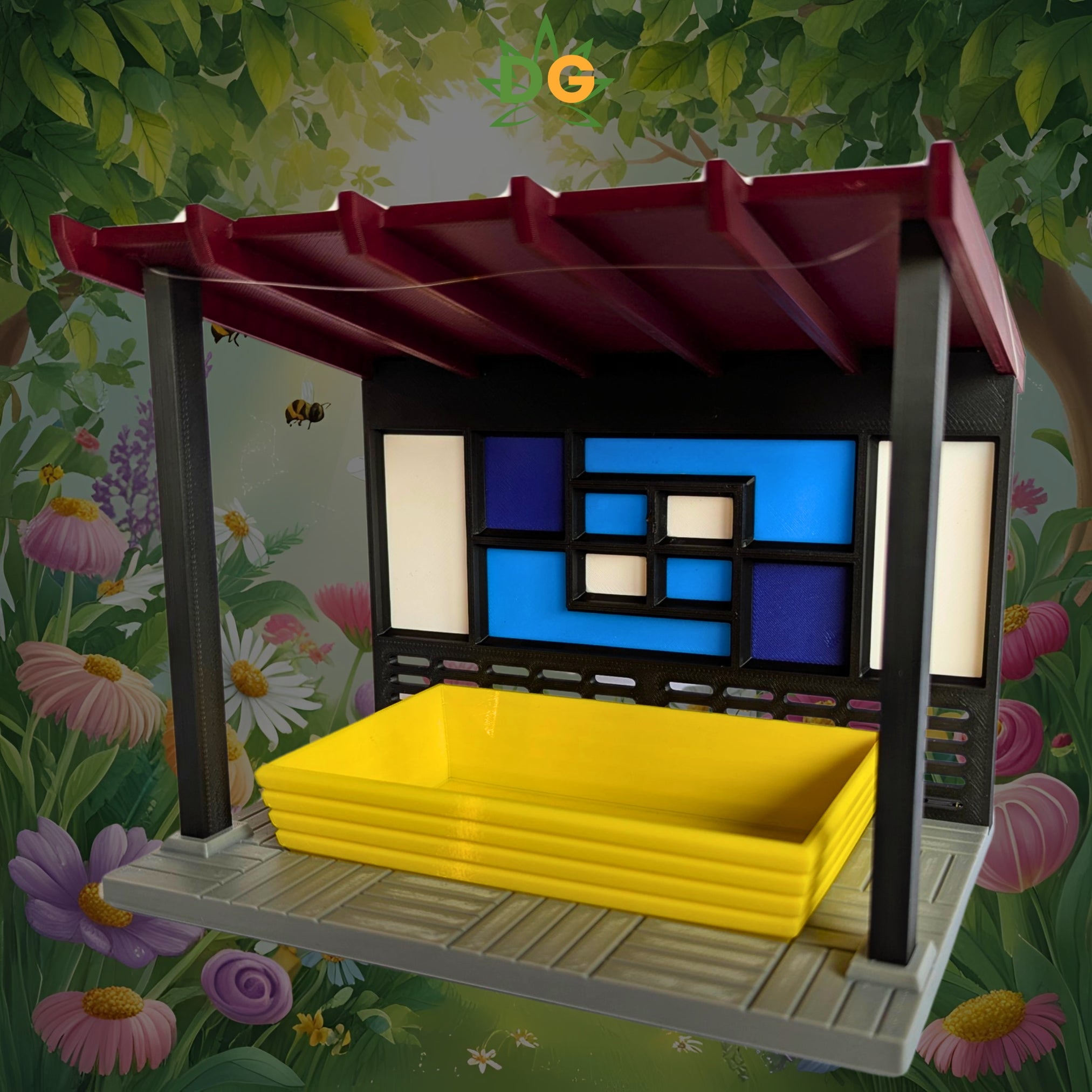 Sleek & Modern Birdfeeder: All-Weather Dining for Your Feathered Friends