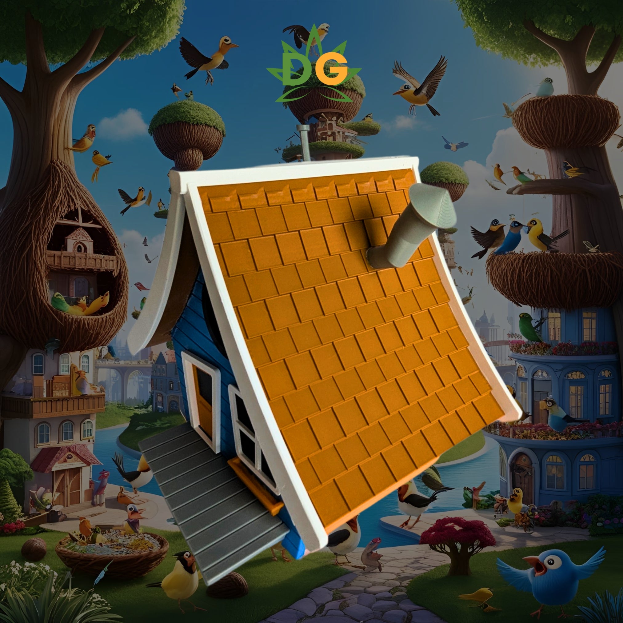 Toon Cottage Birdhouse: An Unconventionally Charming Haven