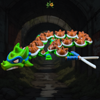 Katana-Wielding Ninja Dragon Turtle | 3D Printed Retro Gamer Collectible