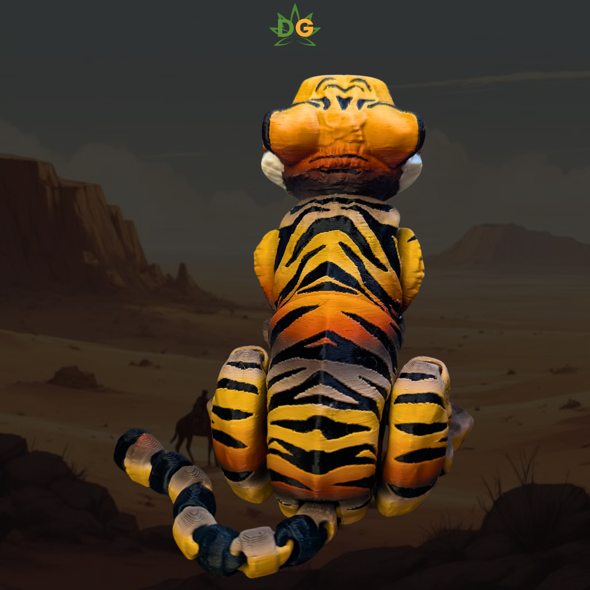 Fierce Tiger Desk Flexi - Articulated 3D Printed Wildlife