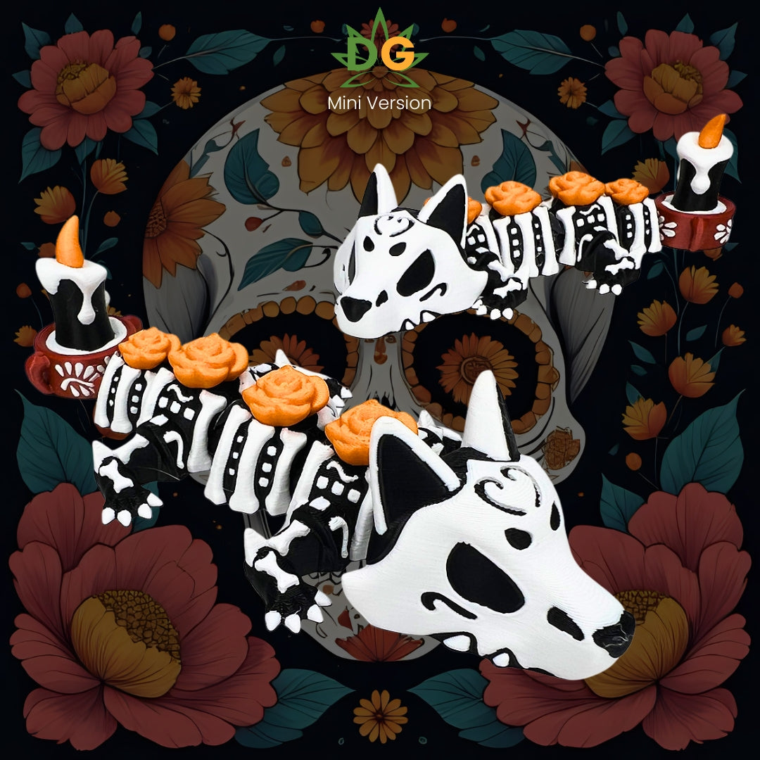 Articulated Calavera Dragon, Day of the Dead (Dia De Los Muertos) Flexi