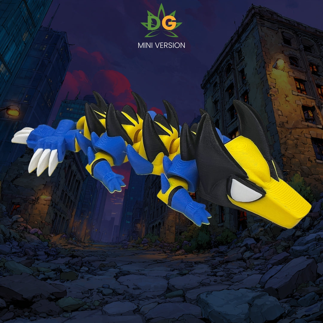 Articulated Flexi Golden Spiked Mutant Dragon