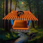 Mid-Century Modern Birdfeeder: Stylish Outdoor Feeding Station