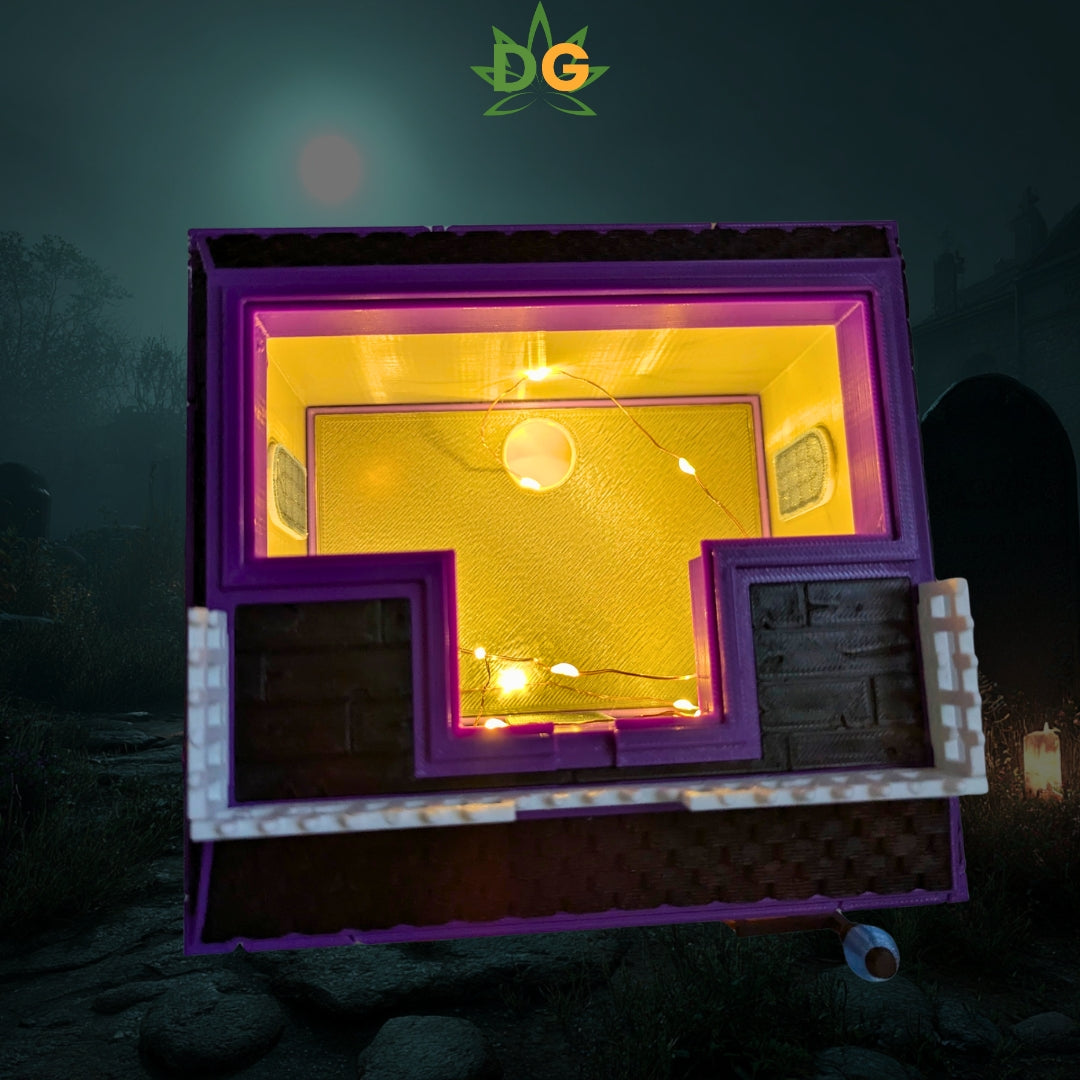 Ghoulishly Haunted House: Light-Up Halloween Decor, Intricate Details, Detachable Roof for Easy Custom Lighting!