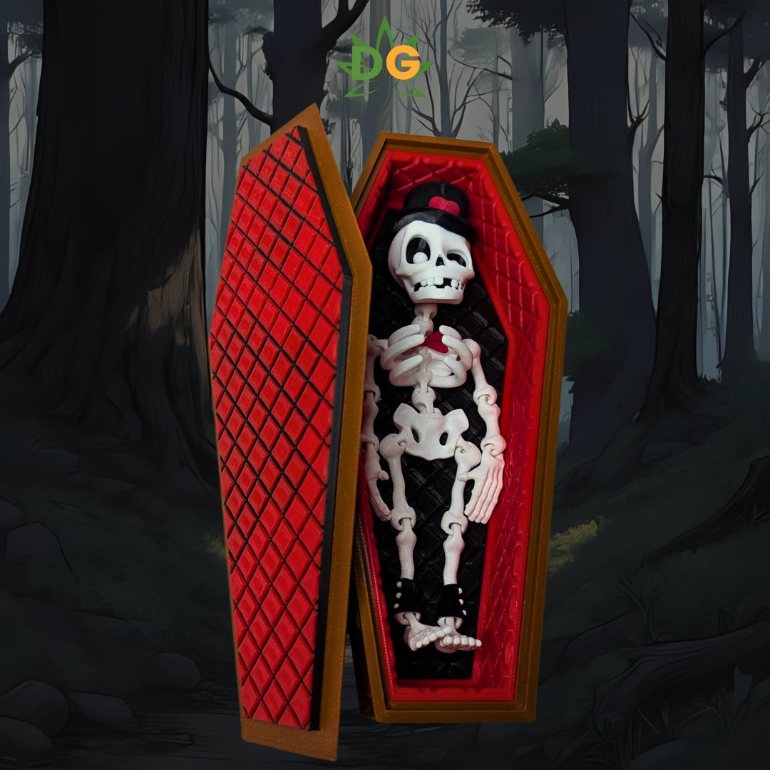 Spooky 3D Printed Coffin Box - Versatile Halloween Decor & Candy Holder
