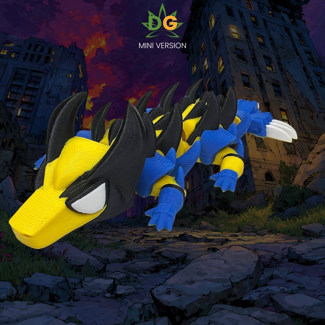 Articulated Flexi Golden Spiked Mutant Dragon