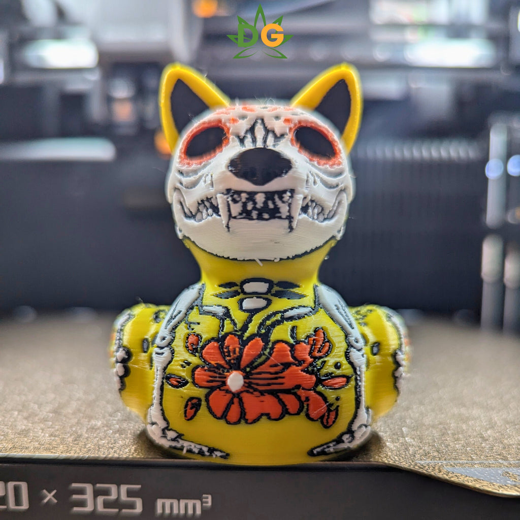 Day of the Dead Wolf Duck | Sugar Skull Jeep Accessory