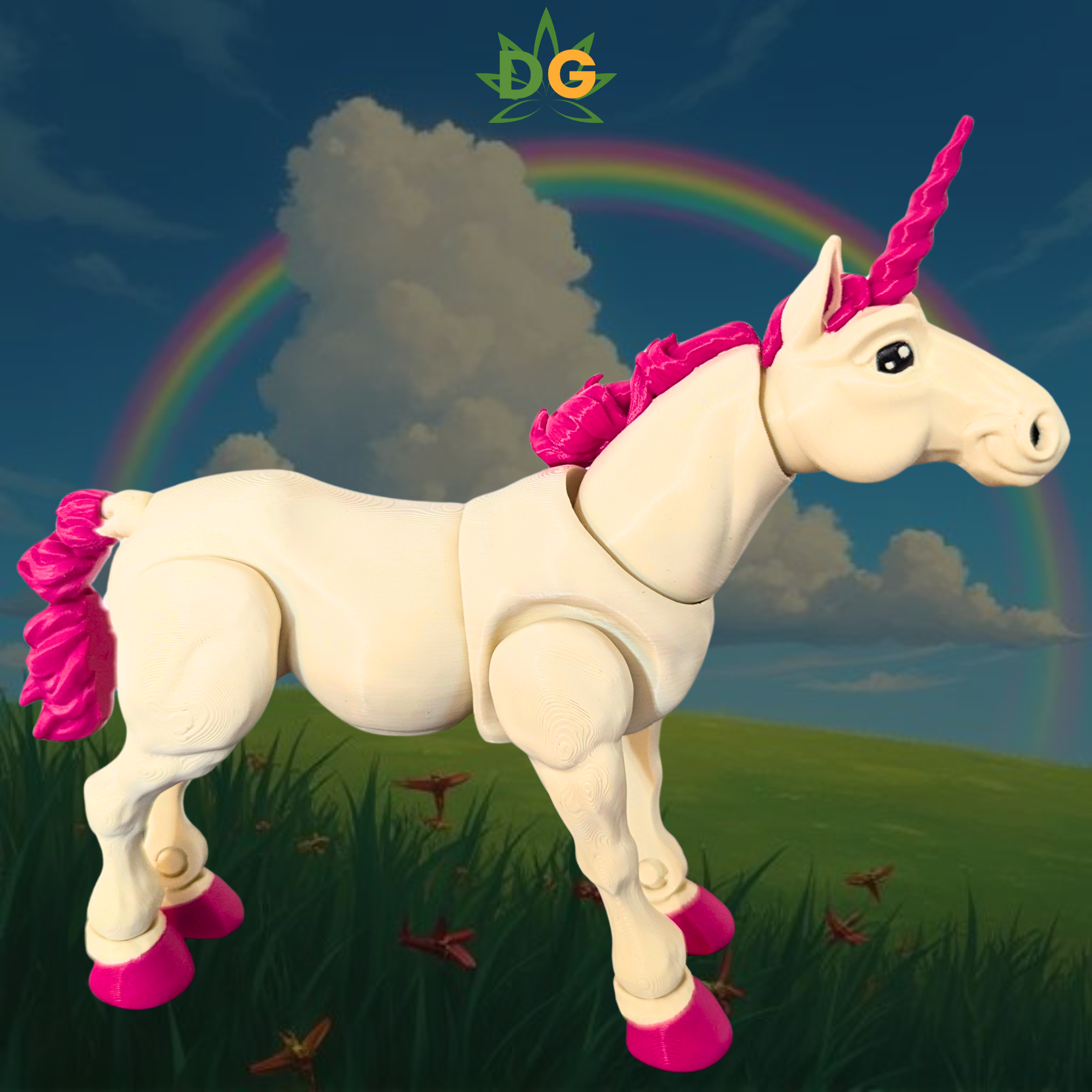 Flexi Unicorn Figure | 3D Printed Magical Creature with Multiple Colors!