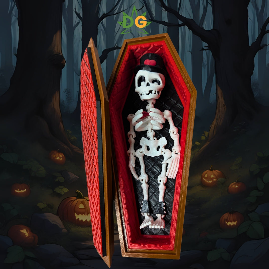 Spooky 3D Printed Coffin Box - Versatile Halloween Decor & Candy Holder