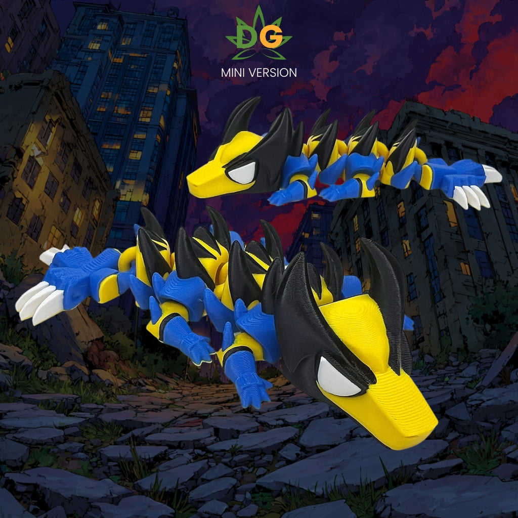 Articulated Flexi Golden Spiked Mutant Dragon