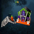 Halloween Delight Gingerbread Style House | Spooky season | Gift idea | Tea Light | Candy Jar | Ghostly vibes!