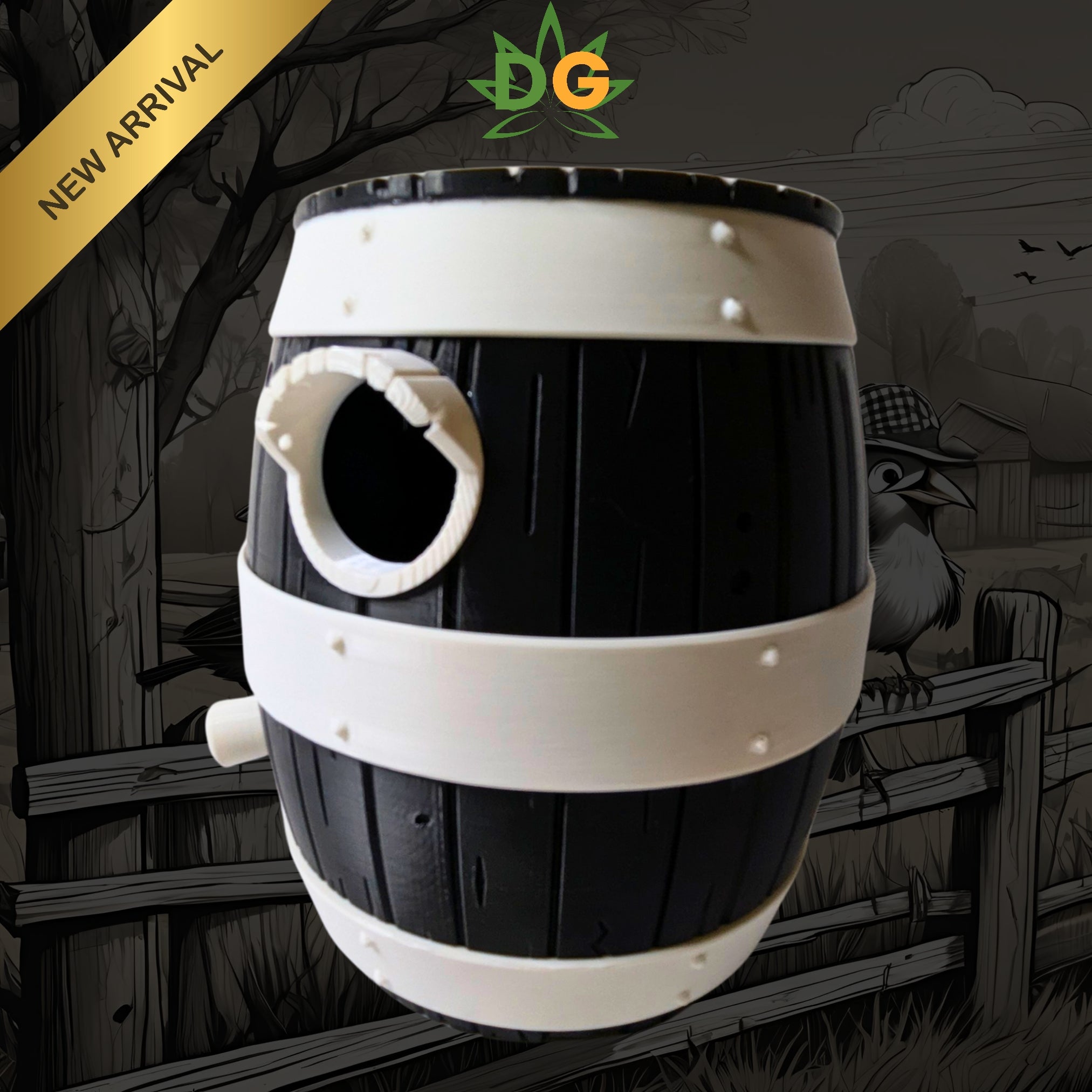 Charming Old Barrel Bird House - Unique Rustic Home for Feathered Friends