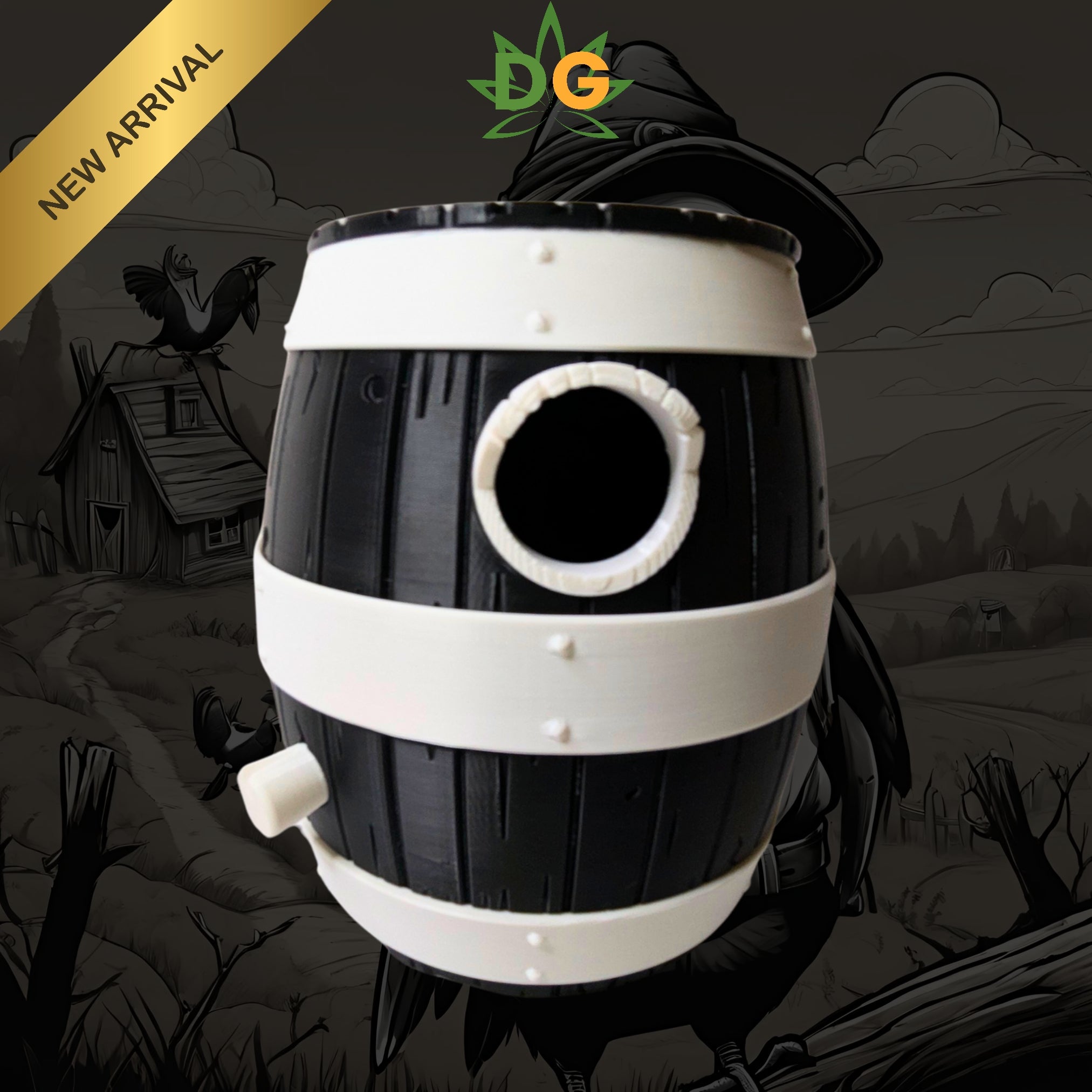 Charming Old Barrel Bird House - Unique Rustic Home for Feathered Friends