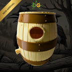 Charming Old Barrel Bird House - Unique Rustic Home for Feathered Friends