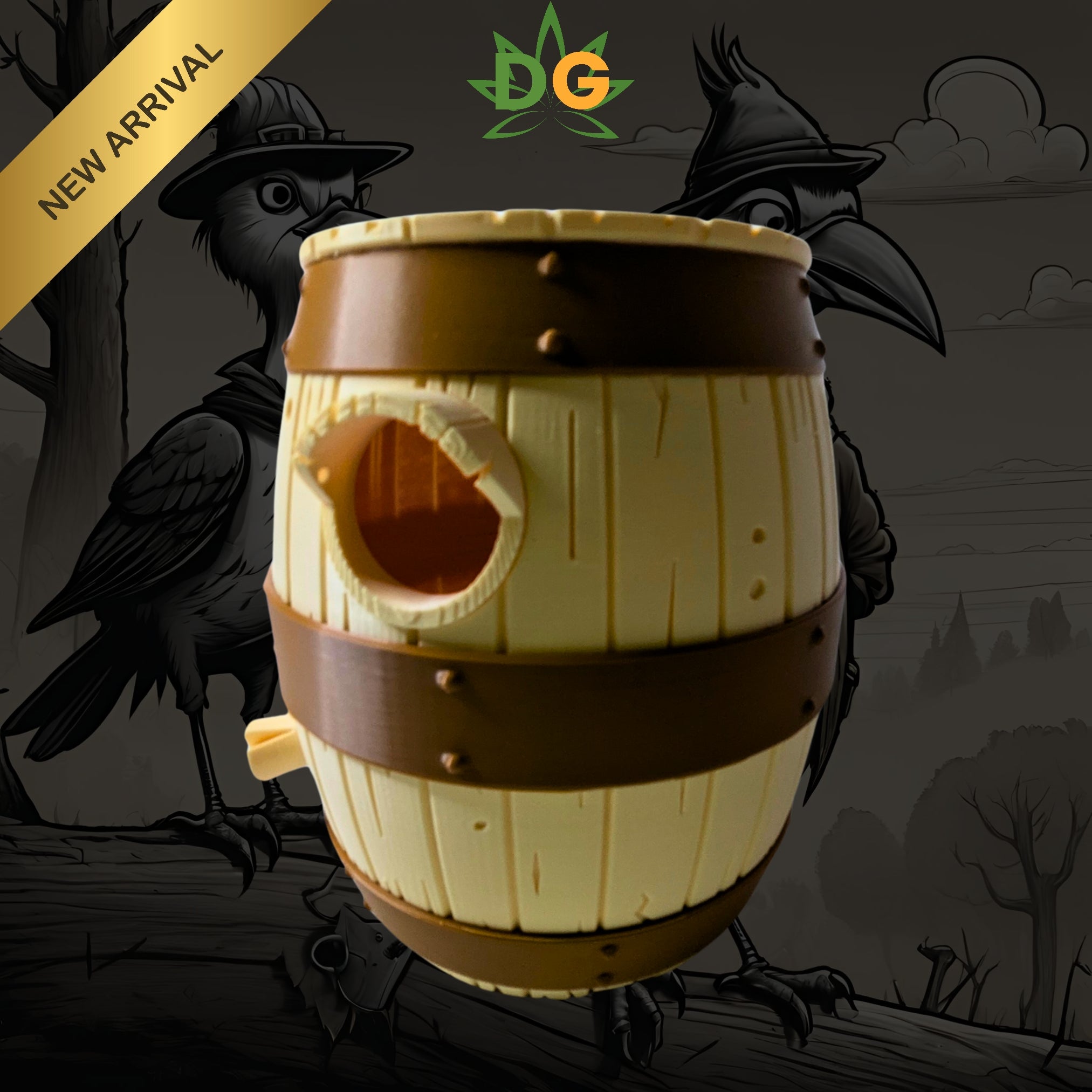 Charming Old Barrel Bird House - Unique Rustic Home for Feathered Friends