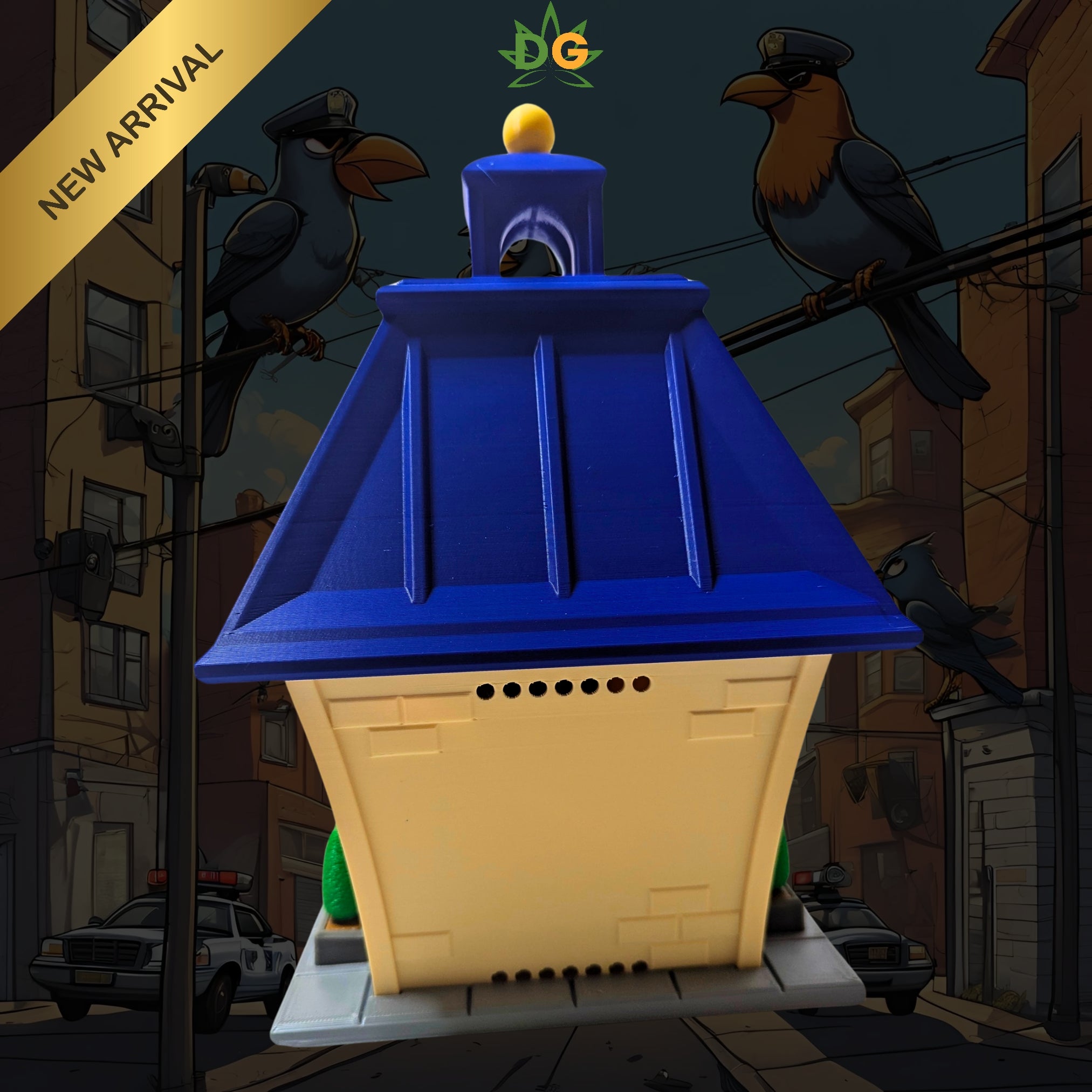 Exquisite Police Station Birdhouse - Outdoor Decor & Bird Shelter