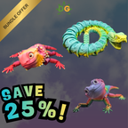 Scaly Buddies Reptile Animal Flexi Bundle Pack 1