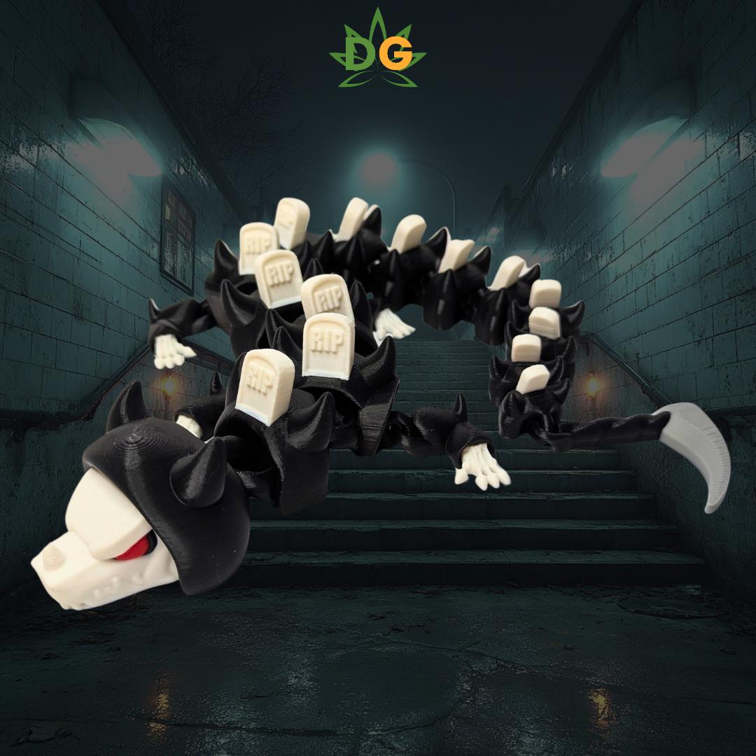 Articulated Grim Reaper Dragon: Flexi Skeleton Decor