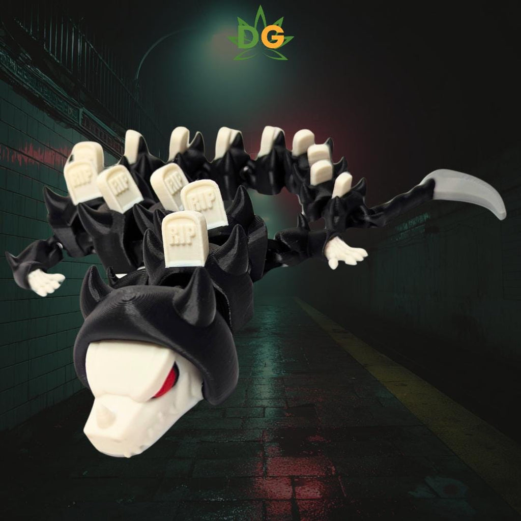 Articulated Grim Reaper Dragon: Flexi Skeleton Decor