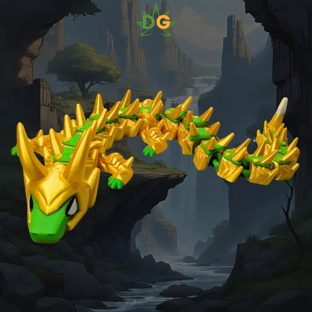 Golden Armored Green God Dragon Flexi