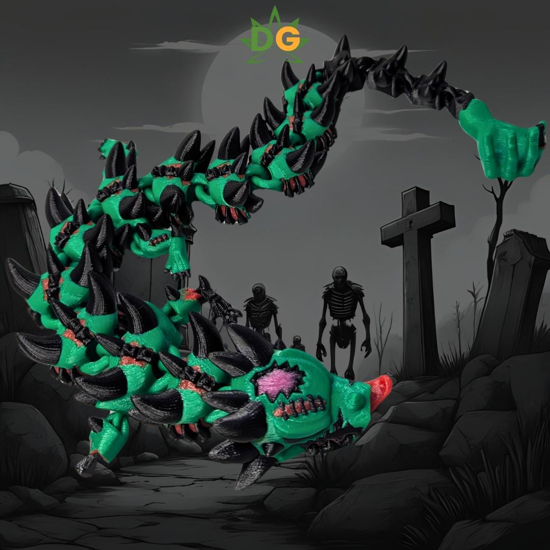 Flexi Zombie Dragon: Gothic Halloween Decor
