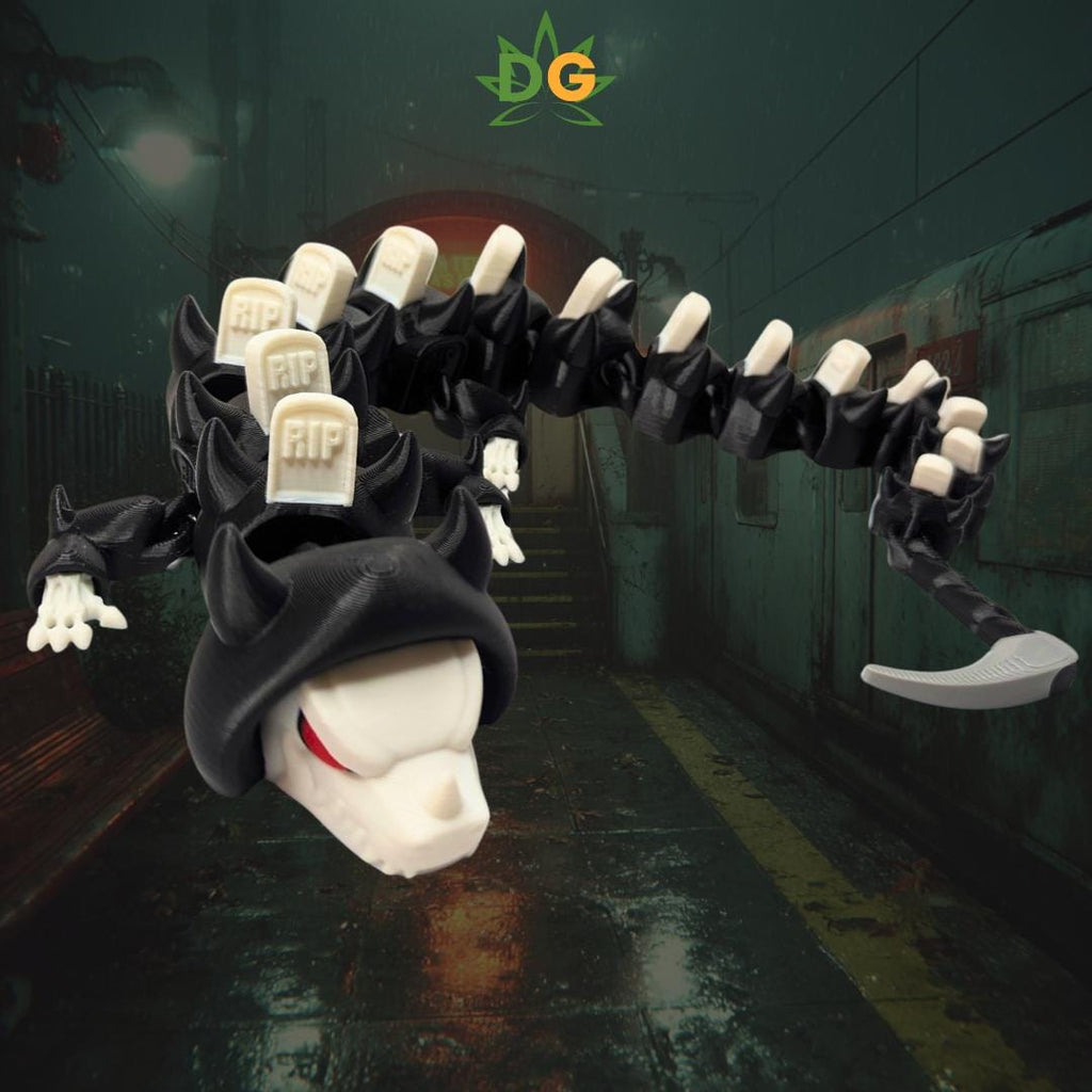 Articulated Grim Reaper Dragon: Flexi Skeleton Decor
